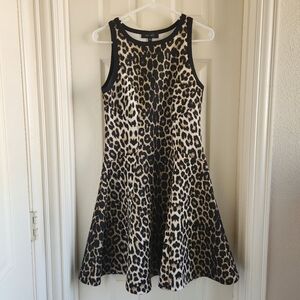 Karen Kane Leopard Print Dress Size M Fit And Flare Skater Dress